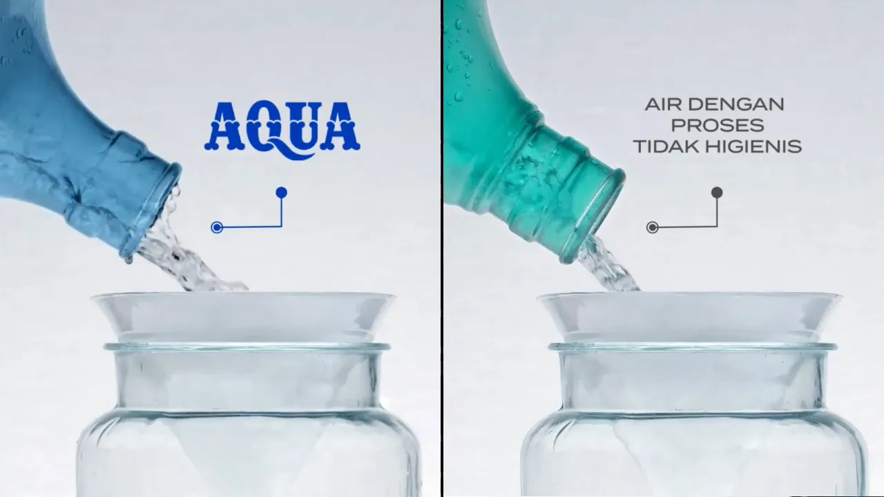 Perbandingan AQUA Galon dan air tidak higienis