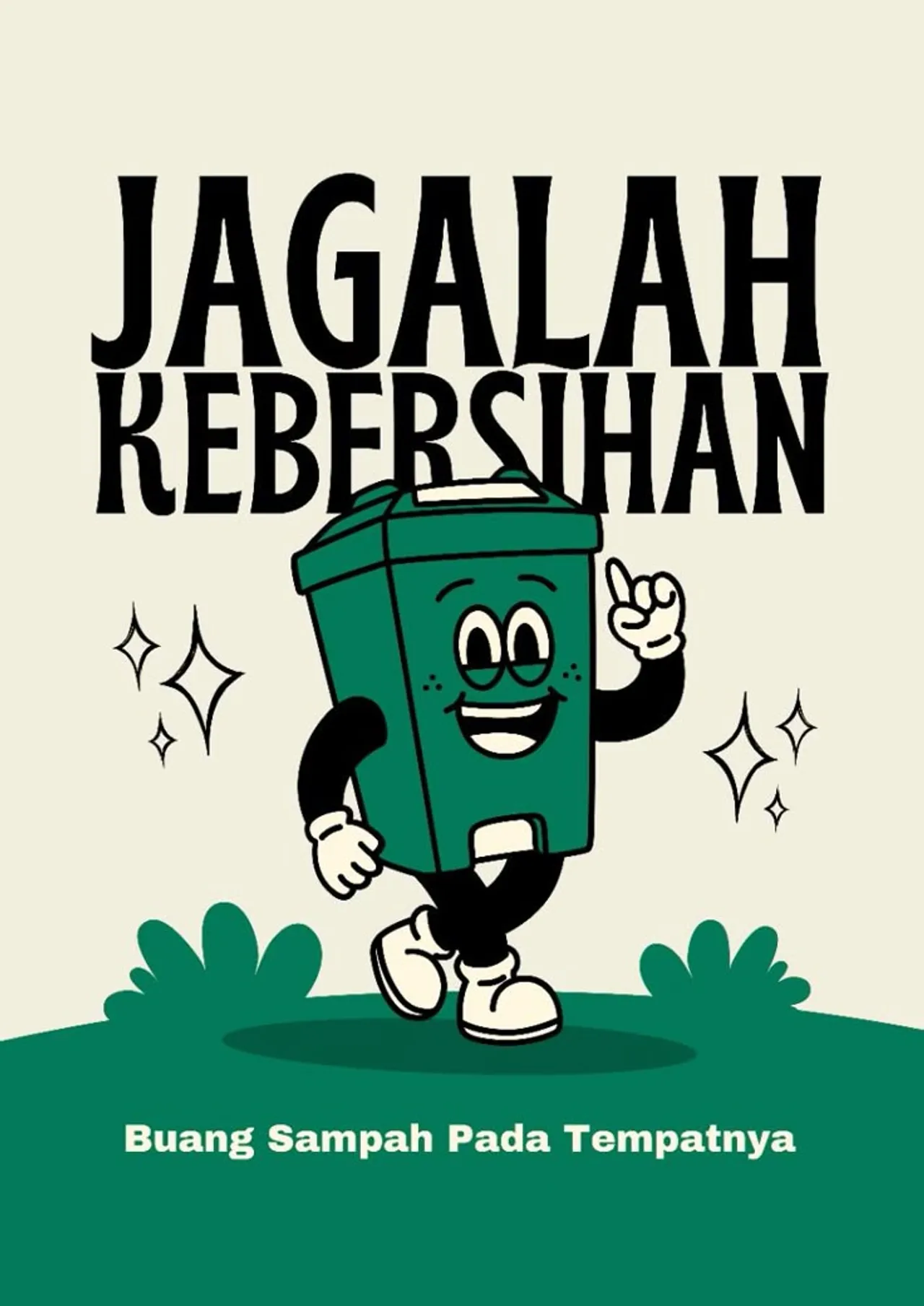 Poster Sampah Plastik Jagalah Kebersihan 