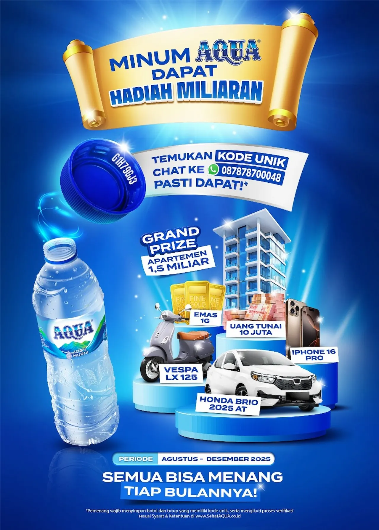 Minum AQUA Dapat Hadiah Miliaran
