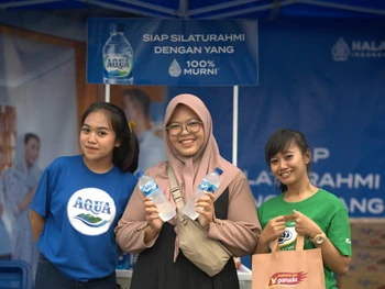Paket Bundling AQUA x Garudafood di Rest Area selama Mudik Lebaran 2024